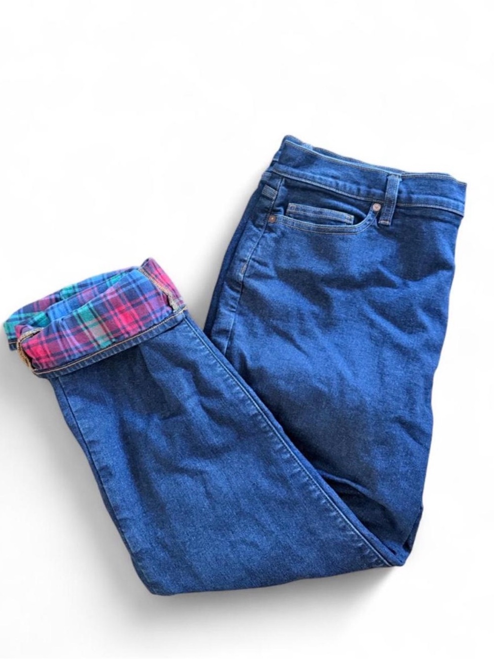 Lands’ End Women’s Size 18 (UK 20/EU 50) lined straight leg jeans